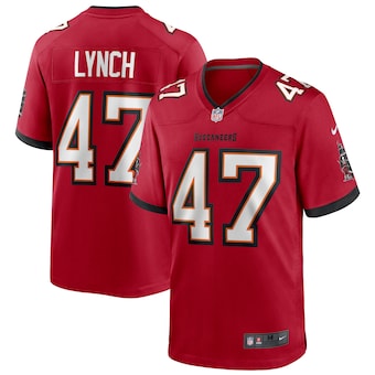 mens nike john lynch red tampa bay buccaneers game retired p